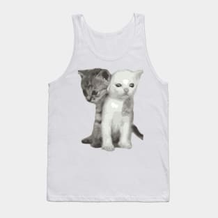 couple cat with love - oil paint Tank Top